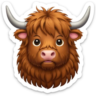 Highland cow sticker
