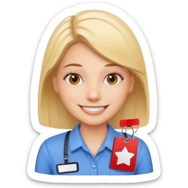 a fun loved shopping assistant sticker