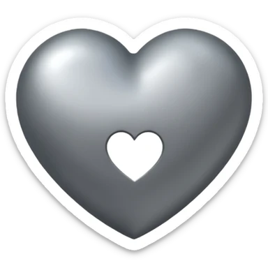Corazon gris sticker