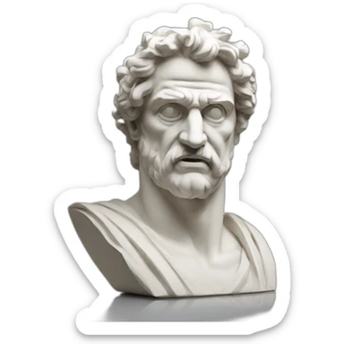 severe greece sculpture sticker