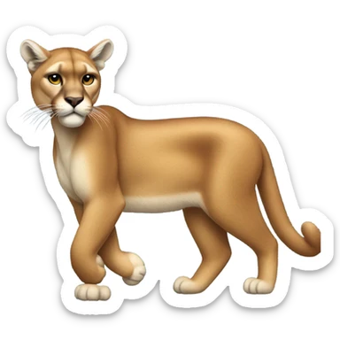 Cougar walking sticker