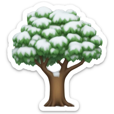 Winter tree sticker