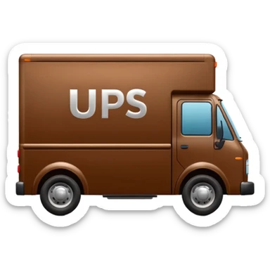 Clean new Brown delivery truck with the letters u p s on the side sticker