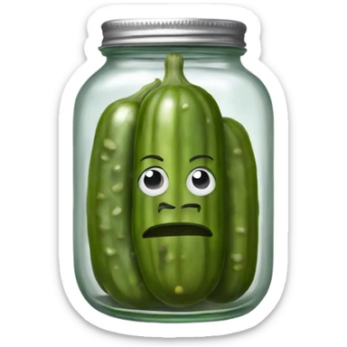 pickles in a jar sticker