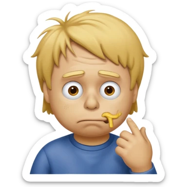 ralph wiggum nose picking sticker