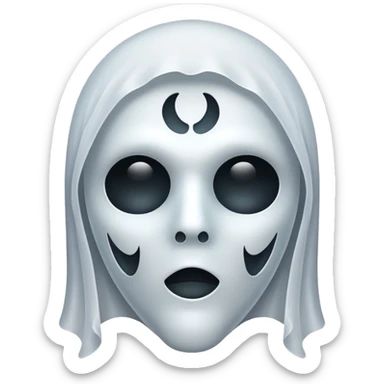 ghost  mask sticker