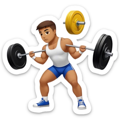 powerlifter converse shoes clean and jerk exercise sticker