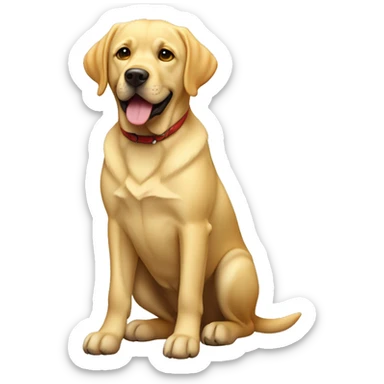 Labrador Retriever yellow full body sticker