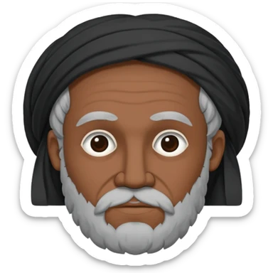 Aristotle as a black outline icon, no fill, hand-drawn look, recognizable philosopher features sticker