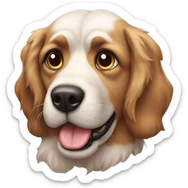 perro gordo con ojos grandes sticker