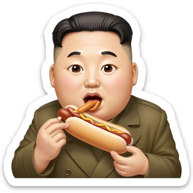 Fat Kim jong-un is hot dog sticker