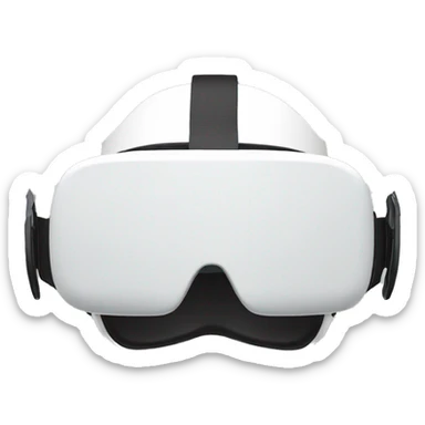 A full white VR HEADSET, (no head:2.0) sticker