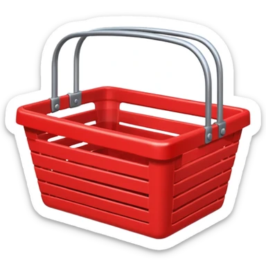 red shop basket sticker