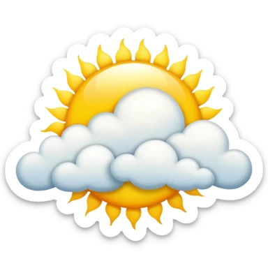 cloudy sky with sun peeking through sticker