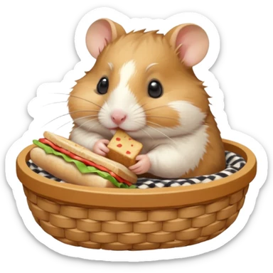 hamster go picnic sticker