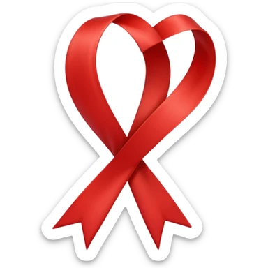 Red ribbon sticker