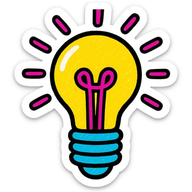 lightbulb sticker