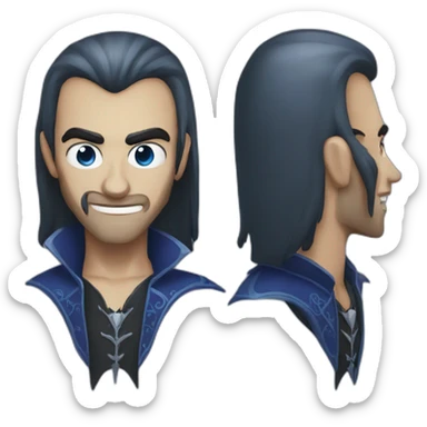 Blue moon vampire sticker