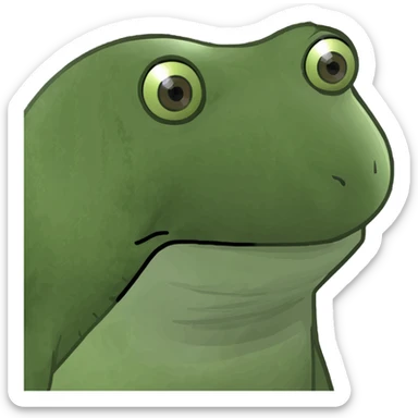 bufo making its way up a steep incline sticker