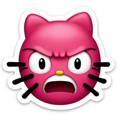 Hello kitty angry  sticker