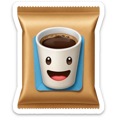 coffee packet sticker