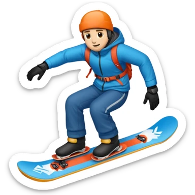snowboard men sticker