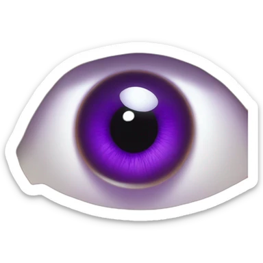 majestic godly violet iris eyeball serious intense symmetrical knowledgable sticker