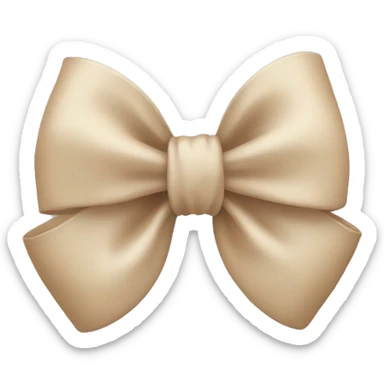 Beige bow  sticker
