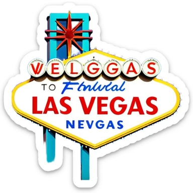LAS VEGAS SIGN sticker