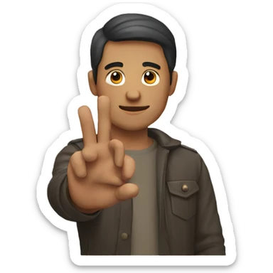 Men showing hand left side sticker