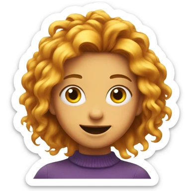 Rolling eyes emoji with a crazy girl in the background sticker