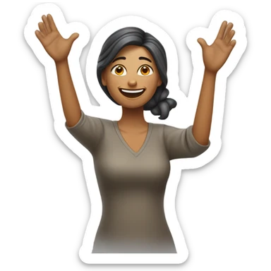 Dona saludando sticker