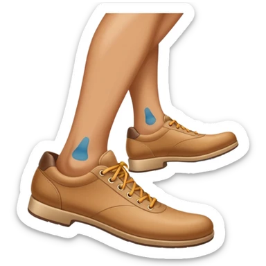 a shoe with a foot inside, stepping and showing a clear shoe print below. and leg with motion line







 sticker
