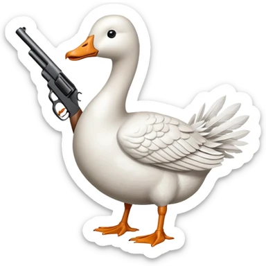 Goose with a ar sticker