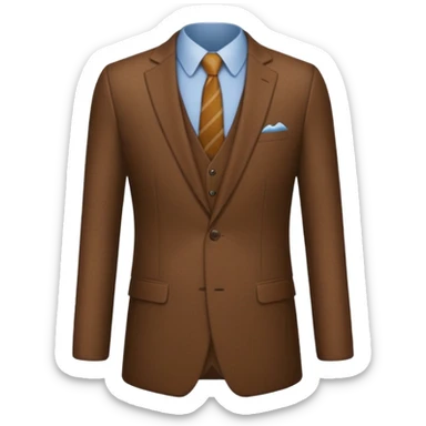 Give me a brown suit with stick just the clothes  sticker