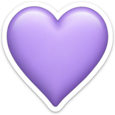lavender color heart ios sticker
