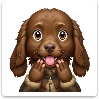 Boykin spaniel blowing kisses  sticker