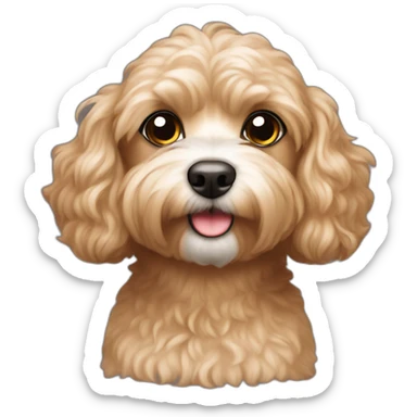 A straight hair cava poo sticker