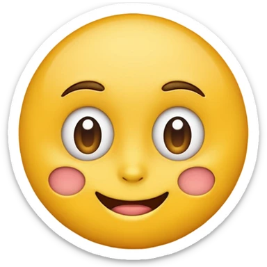 yellow emoji face doing a sideeye, playful expression sticker
