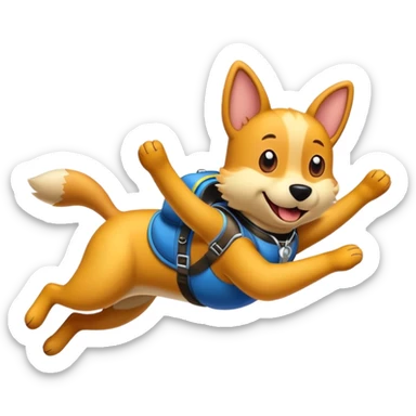Catdog skydiving  sticker