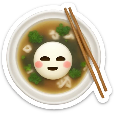 Miso soup sticker