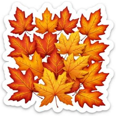 autumn leaves sticker