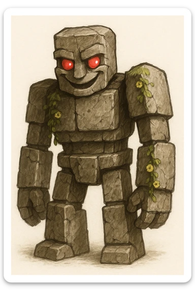 Keep the picture quality and style exactly the same. Give the character a mischievous expression in the same style as the reference image. sticker