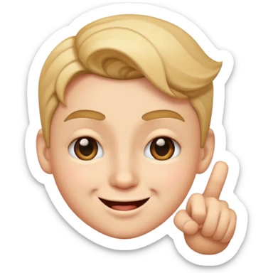 winking smirking pointing circle face sticker