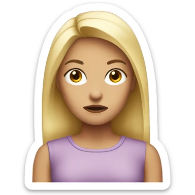 Annoyed girl blonde  sticker