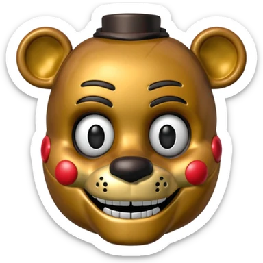 Freddy fnaf mask sticker