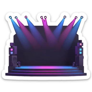 concert stage with lights sticker
