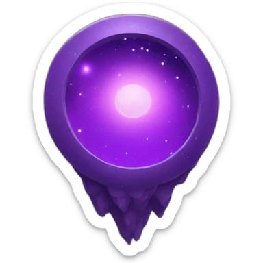 a purple portal to another galaxy sticker
