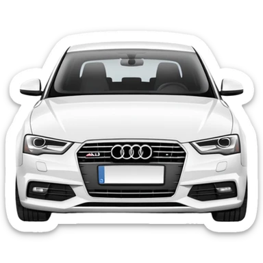 white audi a4 2022 sticker