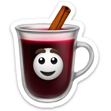 christmas Mulled wine in cup sticker